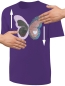Preview: Kinder Schmetterling Wendepailletten T-Shirt - Mädchen Glitzer Falter Tagfalter Streichel-Shirt - Lila