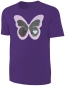 Preview: Kinder Schmetterling Wendepailletten T-Shirt - Mädchen Glitzer Falter Tagfalter Streichel-Shirt - Lila