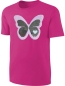 Preview: Kinder Schmetterling Wendepailletten T-Shirt - Mädchen Glitzer Falter Tagfalter Streichel-Shirt - Pink