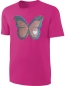 Preview: Kinder Schmetterling Wendepailletten T-Shirt - Mädchen Glitzer Falter Tagfalter Streichel-Shirt - Pink