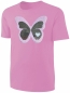 Preview: Kinder Schmetterling Wendepailletten T-Shirt - Mädchen Glitzer Falter Tagfalter Streichel-Shirt - Rosa