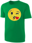 Preview: Kinder Wendepailletten T-Shirt - Emotion Smile Kussmund Lachtränen Lachgesicht Streichel-Shirt - Grün