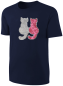 Preview: Kinder Katzen Wendepailletten T-Shirt - Kätzchen Streichel-Shirt - Dunkelblau