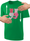 Preview: Kinder Katzen Wendepailletten T-Shirt - Kätzchen Streichel-Shirt - Grün