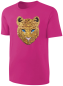 Preview: Kinder Schwarzer Panther Wendepailletten T-Shirt - Leopard Jaguar Streichel-Shirt - Pink
