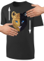Preview: Kinder Schwarzer Panther Wendepailletten T-Shirt - Leopard Jaguar Streichel-Shirt - Schwarz