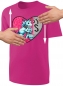 Preview: Mädchen T-Shirt Wende Pailletten Einhorn Herz Streichel Shirt Pink