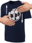 Preview: Kinder Fußball Wendepailletten T-Shirt - EM WM Jungen Jungs Streichel Shirt - Deep Navy Blue Blau / Dunkelblau