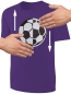 Preview: Kinder Fußball Wendepailletten T-Shirt - EM WM Mädchen Streichel Shirt - Lila