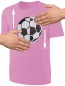 Preview: Kinder Fußball Wendepailletten T-Shirt - EM WM Mädchen Streichel Shirt - Rosa