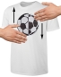 Preview: Kinder Fußball Wendepailletten T-Shirt - EM WM Fussball Streichel Shirt - Weiß