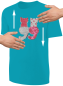 Preview: Kinder Katzen Wendepailletten T-Shirt - Kätzchen Streichel-Shirt - Türkis