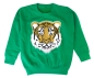 Preview: Kinder Wendepailletten Sweatshirt Tiger Streichel Pullover Pulli Hoodie Grün