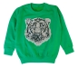 Preview: Kinder Wendepailletten Sweatshirt Tiger Streichel Pullover Pulli Hoodie Grün