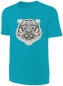 Preview: Kinder Wendepailletten T-Shirt Tiger - Streichel Shirt Jungen Jungs - Türkis