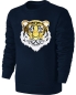 Preview: Kinder Wendepailletten Sweatshirt Tiger - Streichel Pullover Pulli Hoodie - Deep Navy Blue Blau / Dunkelblau