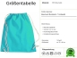 Preview: Kinder Turnbeutel Wendepailletten Hase - Kaninchen Sportbeutel Hasen Turnsack - Türkis
