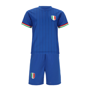 Italien Kinder Sport Trikot Set - Fußball WM EM Fan Zweiteiler Italia - Blau