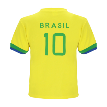 Preview: Brasilien Kinder Trikot Set - Fußball WM EM Fan Zweiteiler - Gelb Blau