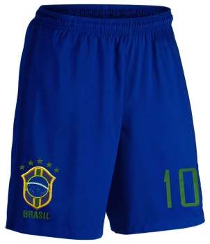 Brasilien Kinder Trikot Set Retro 2 tlg. Fußball WM EM Fan Zweiteiler Gelb Blau Größe 92-98