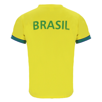 Brasilien Sport Trikot - Fußball WM EM Fan Shirt Oberteil Brasil - Gelb