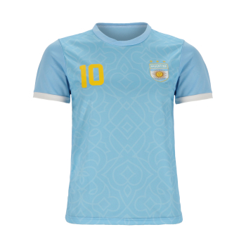 Preview: Argentinien Kinder Sport Trikot Set - Fußball WM EM Fan Zweiteiler Argentina - Hellblau