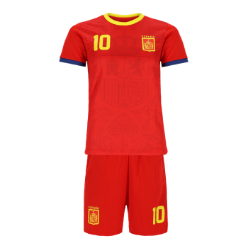 Spanien Kinder Sport Trikot Set - Fußball WM EM Fan Zweiteiler España - Rot