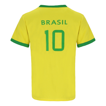 Preview: Brasilien Sport Trikot - Fußball WM EM Fan Shirt Oberteil Brasil - Gelb