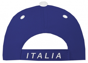 Italien Schildmütze Fußball Fan Basecap Blau Weiss Schwarz