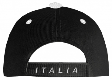 Italien Schildmütze Fußball Fan Basecap Blau Weiss Schwarz