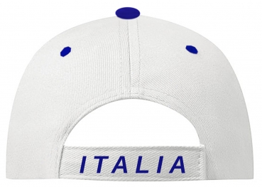 Italien Schildmütze Fußball Fan Basecap Blau Weiss Schwarz