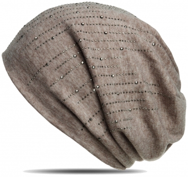 Damen Beanie mit edlen Glitzersteinen