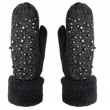 Winterhandschuhe Kinder Blackshirt Kinder Handschuhe Mit Rentier - Gefütterte Fäustlinge Mit Glitzer Fäustlinge Mit Rentier