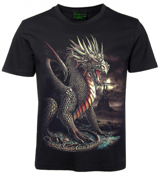 T-Shirt Drache Dragon Biker Rock Eagle Shirt