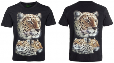 T-Shirt Leopard Großkatze Leoparden Shirt