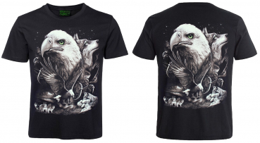 T-Shirt Adler Wolf Seeadler Wölfe Rock Chang Shirt