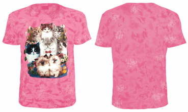 Kinder T-Shirt Katzen Batik Cats Shirt