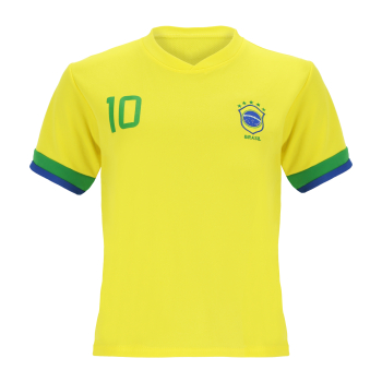 Preview: Brasilien Kinder Trikot Set - Fußball WM EM Fan Zweiteiler - Gelb Blau