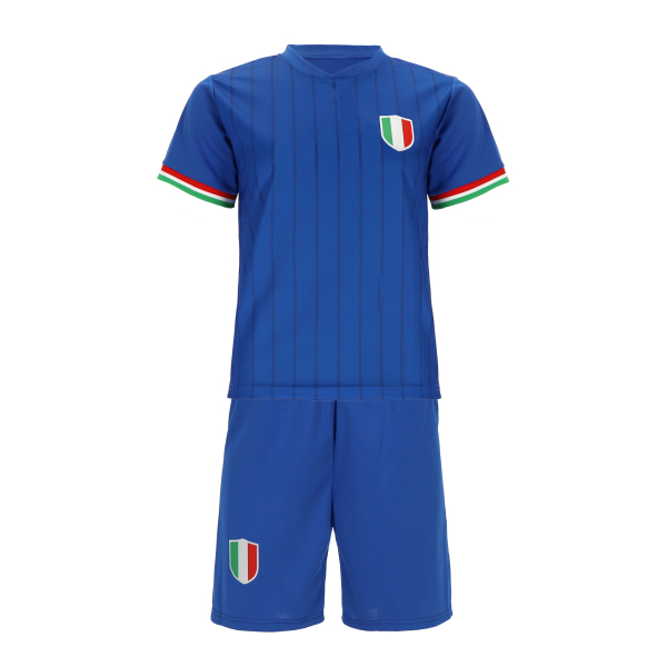 Italien Kinder Sport Trikot Set - Fußball WM EM Fan Zweiteiler Italia - Blau