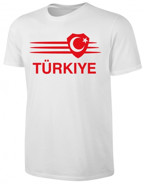 Türkei T-Shirt Kinder Fußball WM EM Fan Shirt Weiß