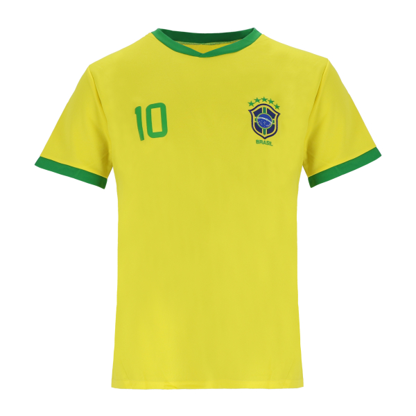 Brasilien Sport Trikot - Fußball WM EM Fan Shirt Oberteil Brasil - Gelb