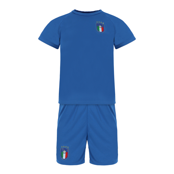 Italien Kinder Sport Trikot Set - Fußball EM WM Fan Zweiteiler Italia - Blau