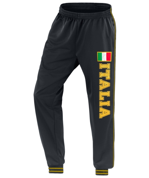 Italien Kinder Sport Trainingsanzug Fußball WM EM Fan Jogging Zweiteiler Schwarz