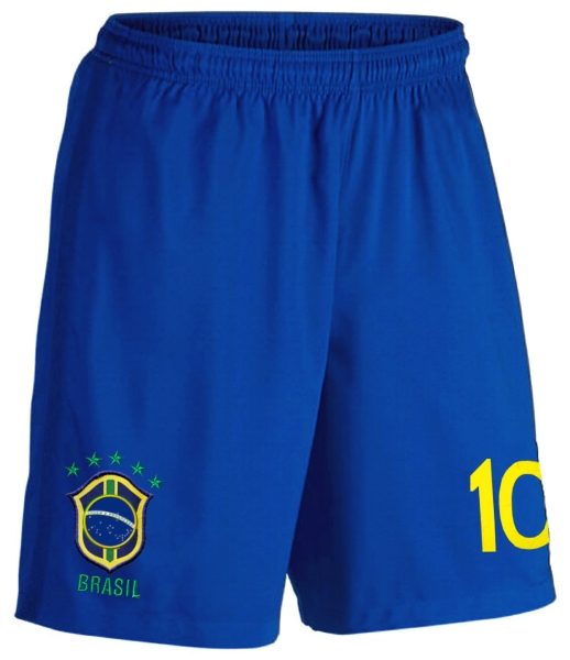 Kinder Brasilien Sport Trikot Fußball WM EM Fan Set Dreiteilig Gelb Blau
