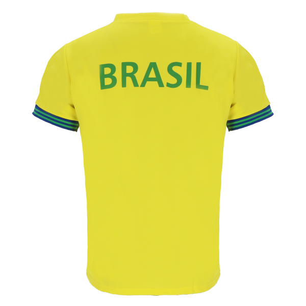 Brasilien Sport Trikot - Fußball WM EM Fan Shirt Oberteil Brasil - Gelb