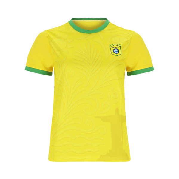 Brasilien Fußball Trikot - WM EM Fan Shirt Sport Oberteil Brasil - Gelb