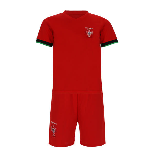 Portugal Kinder Sport Trikot Set - Fußball WM EM Fan Zweiteiler - Rot