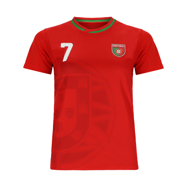 Portugal Sport Trikot - Fußball WM EM Fan Shirt Oberteil - Rot