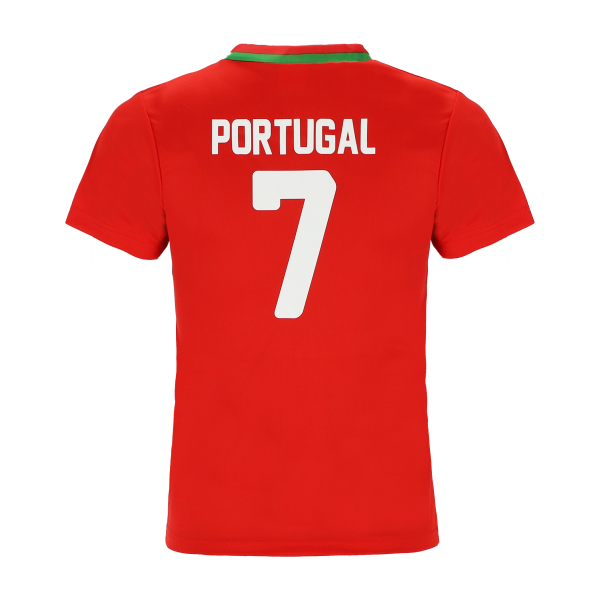 Portugal Kinder Sport Trikot Set - Fußball WM EM Fan Zweiteiler - Rot