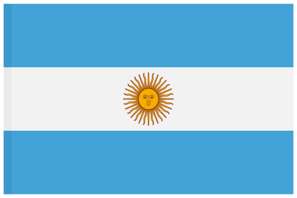 Argentinien Länder Fahne Flagge 150x90 Flag WM EM Fussball Hohlsaum #021 